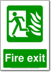 Fire evacuation signs 