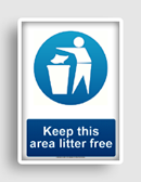 free printable keep this area litter free  sign 