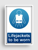 free printable lifejackets to be worn  sign 