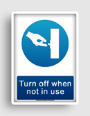 free printable turn off when not in use  sign 