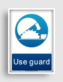 free printable use guard  sign 