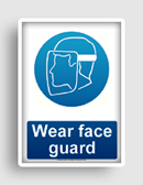free printable wear face guard  sign 
