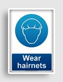 free printable wear hairnets  sign 