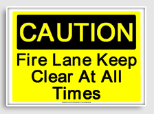 free printable fire lane keep clear at all times osha  sign 