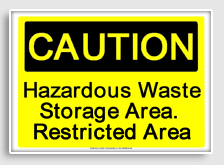 free printable hazardous waste storage area 