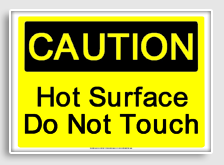free printable hot surface do not touch osha  sign 