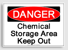 free printable chemical storage area keep out osha  sign 
