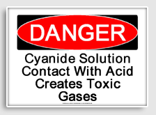 free printable cyanide solution contact with acid creates toxic gases osha  sign 