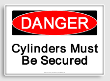 free printable cylinders must be secured osha  sign 