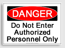 free printable do not enter authorized personnel only osha  sign 