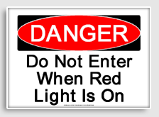 free printable do not enter when red light is on osha  sign 