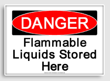free printable flammable liquids stored here osha  sign 