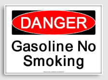 free printable gasoline no smoking osha  sign 