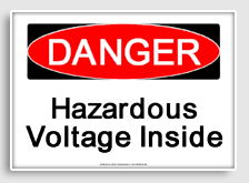 free printable hazardous voltage inside osha  sign 