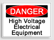 free printable high voltage electrical equipment osha  sign 