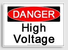 free printable high voltage osha  sign 