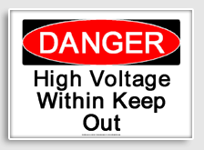free printable high voltage within keep out osha  sign 