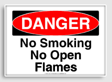 free printable no smoking no open flames osha  sign 
