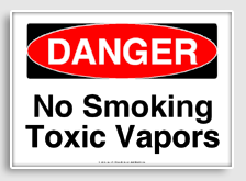 free printable no smoking toxic vapors osha  sign 
