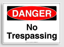 free printable no trespassing osha  sign 