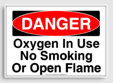 free printable oxygen in use no smoking or open flame osha  sign 