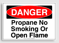 free printable propane no smoking or open flame osha  sign 