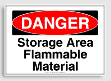 free printable storage area flammable material osha  sign 