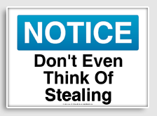 free printable don't even think of stealing osha  sign 