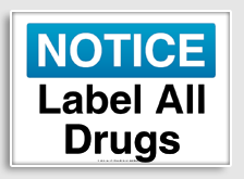 free printable label all drugs osha  sign 