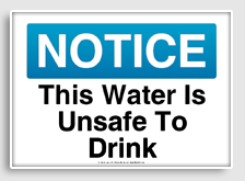 free printable this water is unsafe to drink osha  sign 