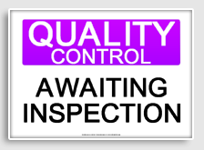 OSHA quality control signs