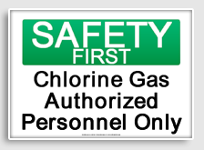 free printable chlorine gas authorized personnel only osha  sign 