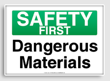 free printable dangerous materials osha  sign 