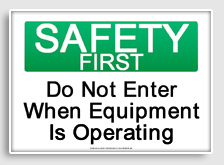 free printable do not enter when equipment is operating osha  sign 
