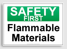 free printable flammable materials osha  sign 