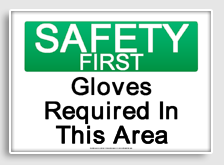 free printable gloves required in this area osha  sign 