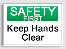 free printable keep hands clear osha  sign 