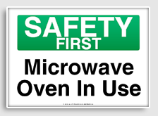 free printable microwave oven in use osha  sign 