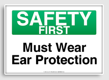 free printable must wear ear protection osha  sign 