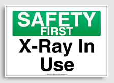 free printable x-ray in use osha  sign 