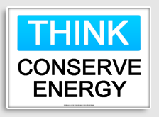 free printable conserve energy osha  sign 