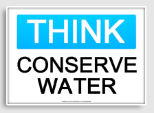 free printable conserve water osha  sign 