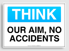 free printable our aim, no accidents osha  sign 