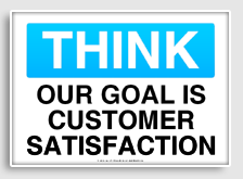 free printable our goal is customer satisfaction osha  sign 