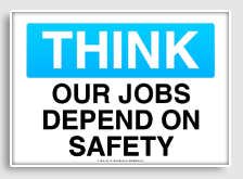 free printable our jobs depend on safety osha  sign 