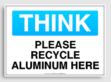 free printable please recycle aluminum here osha  sign 