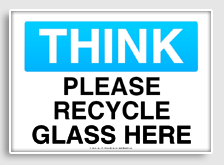free printable please recycle glass here osha  sign 