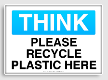 free printable please recycle plastic here osha  sign 