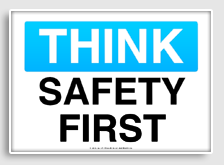 free printable safety first osha  sign 