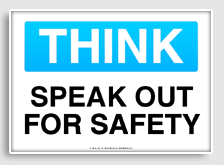 free printable speak out for safety osha  sign 